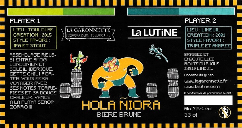 etiquette BRASSERIE LA LUTINE 57