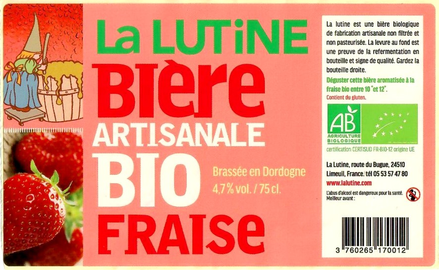 Etiquette BRASSERIE LA LUTINE 61