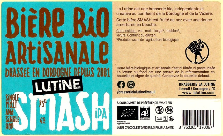 Etiquette BRASSERIE LA LUTINE 70