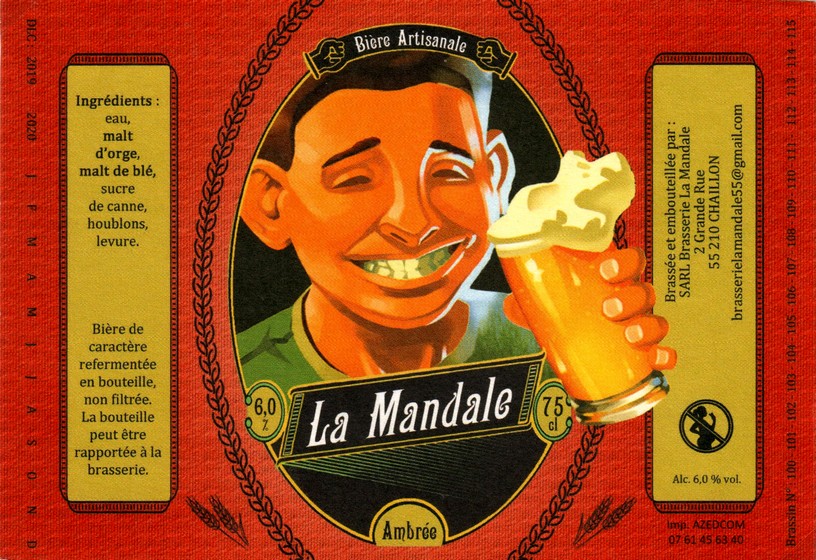 etiquette BRASSERIE LA MANDALE 01