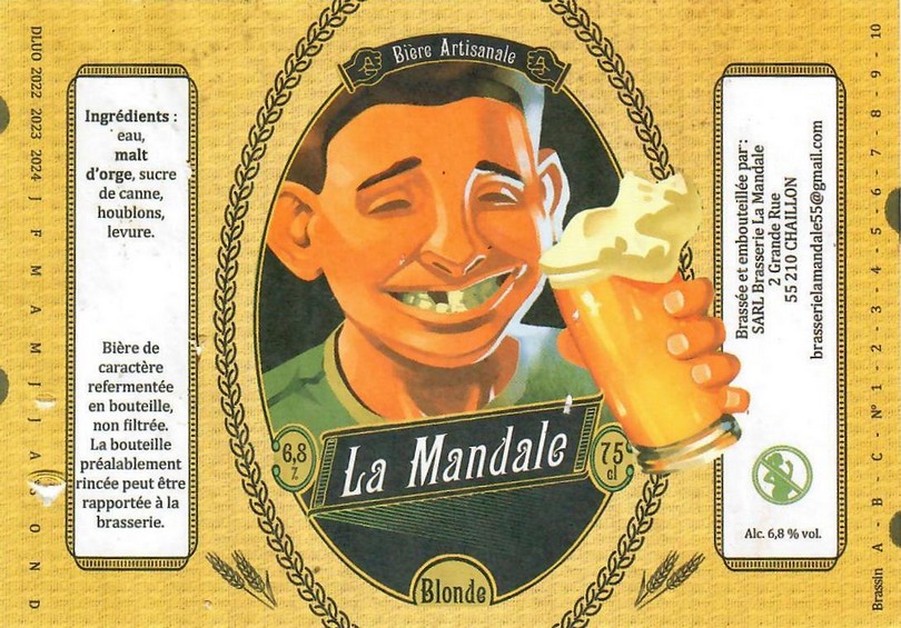 Etiquette BRASSERIE LA MANDALE 08