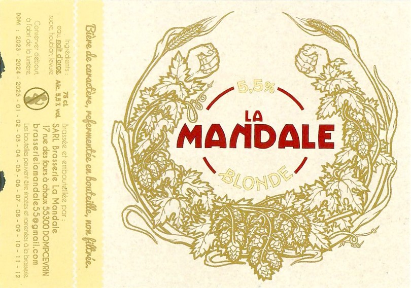 Etiquette BRASSERIE LA MANDALE 10