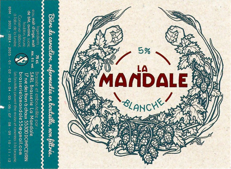 Etiquette BRASSERIE LA MANDALE 15