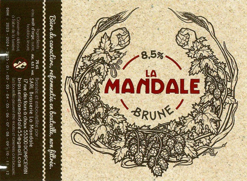 Etiquette BRASSERIE LA MANDALE 16