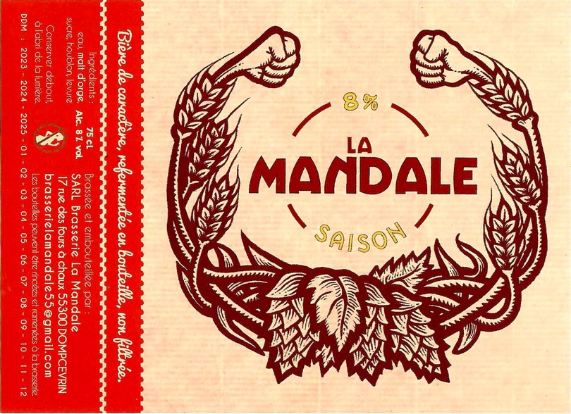 Etiquette BRASSERIE LA MANDALE 18