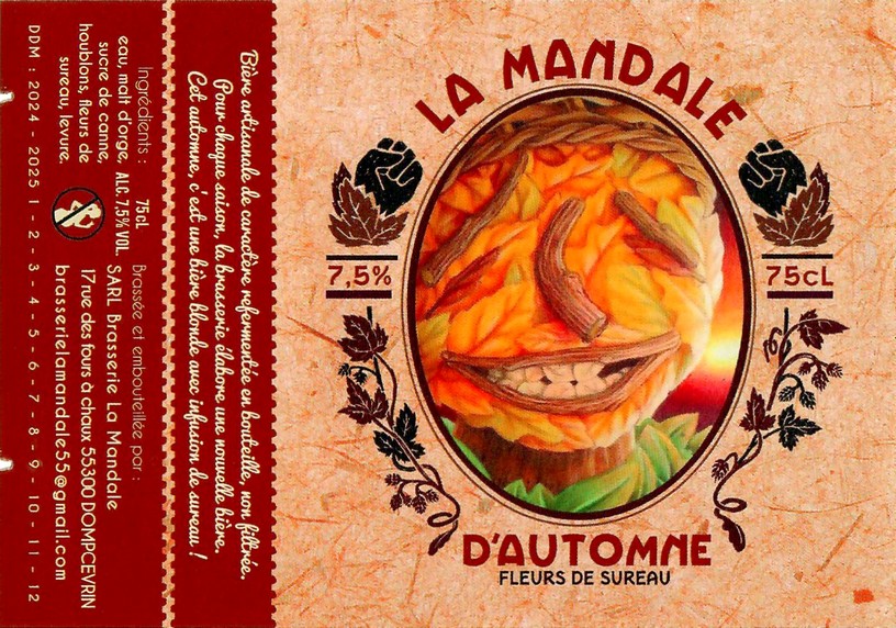 Etiquette BRASSERIE LA MANDALE 20