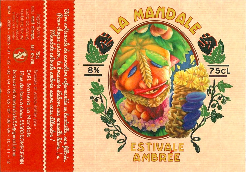 Etiquette BRASSERIE LA MANDALE 21