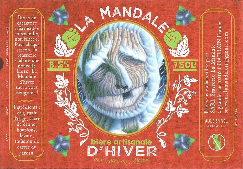 Etiquette BRASSERIE LA MANDALE 24