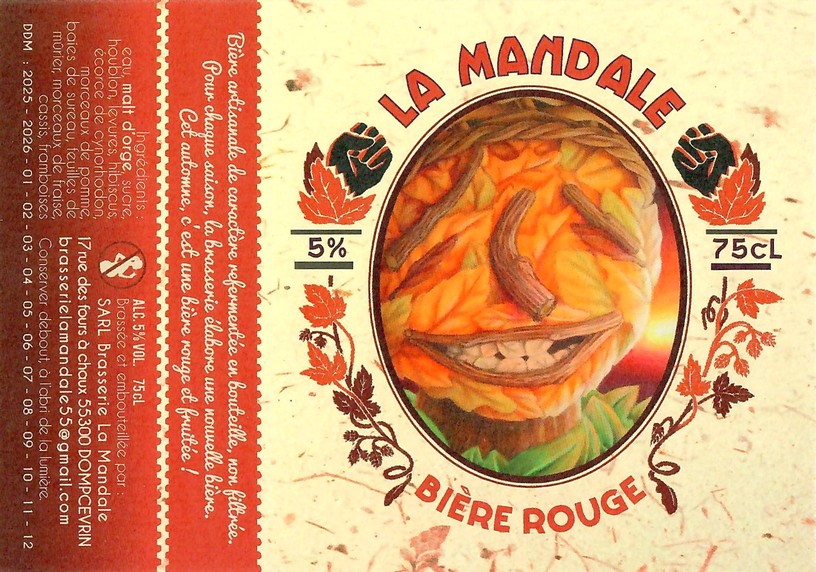 Etiquette BRASSERIE LA MANDALE 25