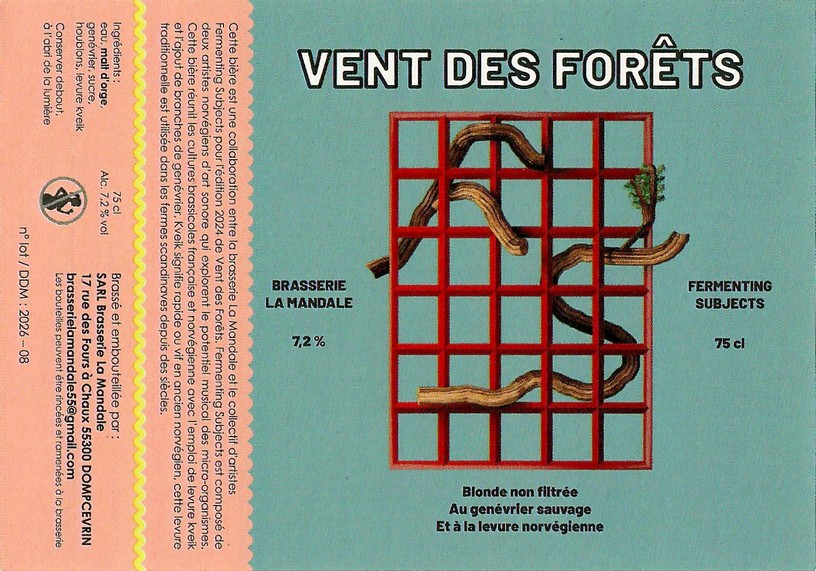 Etiquette BRASSERIE LA MANDALE 26