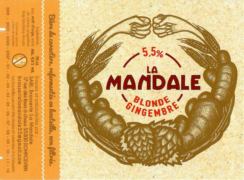 Etiquette BRASSERIE LA MANDALE 27