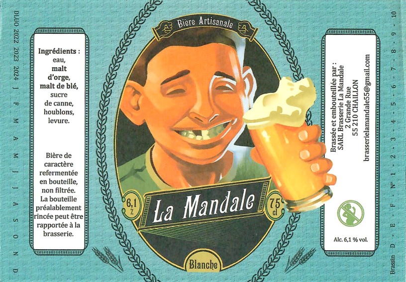 Etiquette BRASSERIE LA MANDALE 30