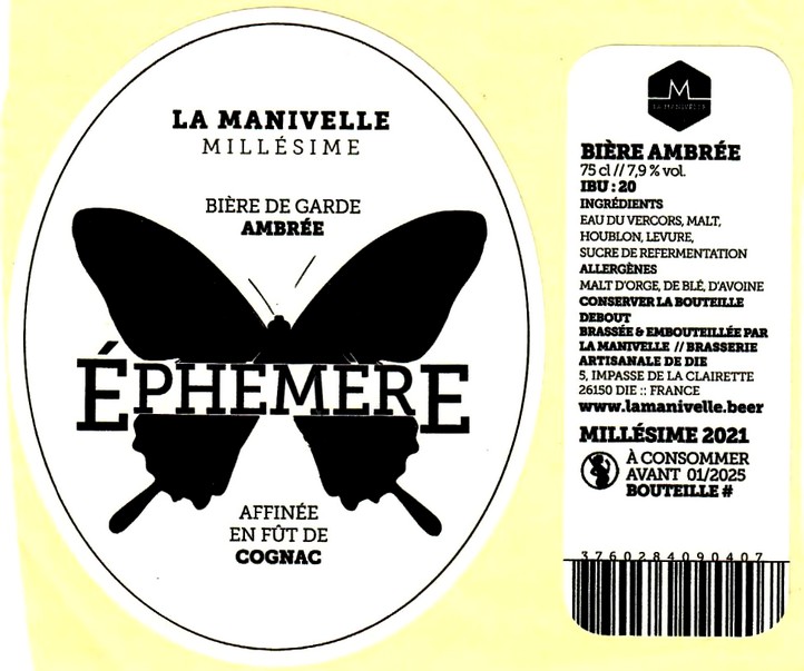 etiquette BRASSERIE LA MANIVELLE 21