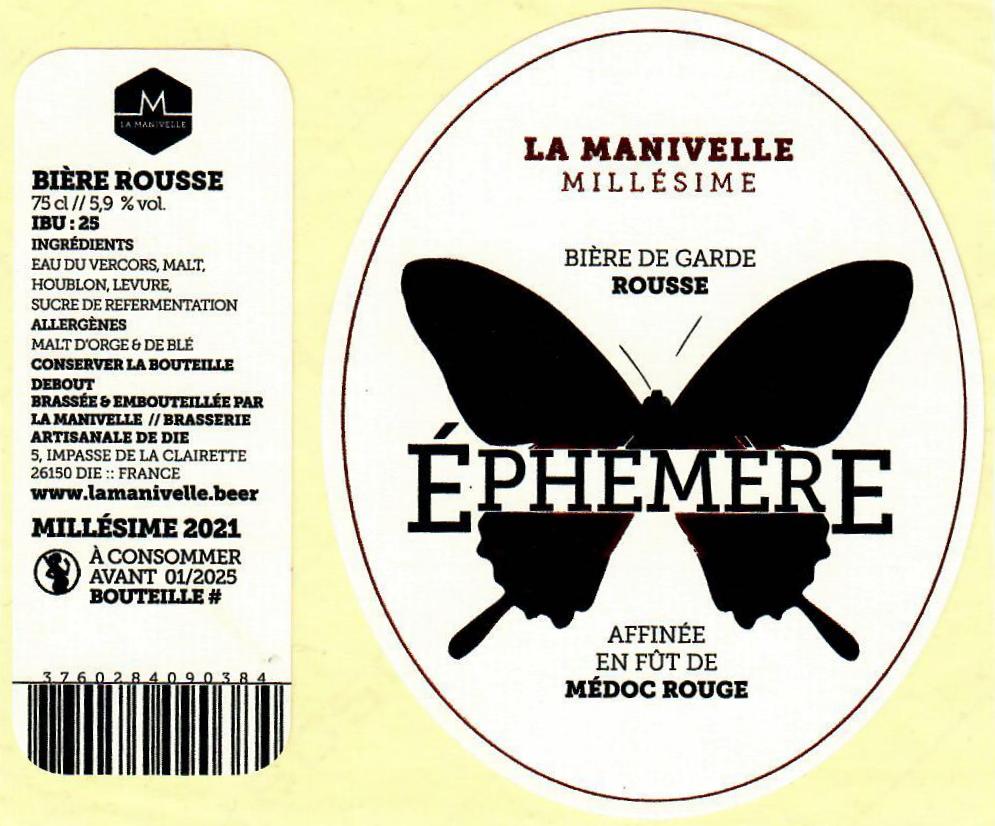 etiquette BRASSERIE LA MANIVELLE 22