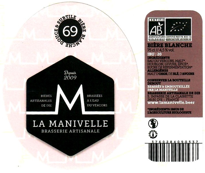 etiquette BRASSERIE LA MANIVELLE 25