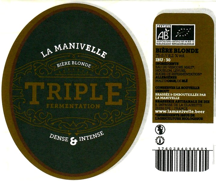 etiquette BRASSERIE LA MANIVELLE 26