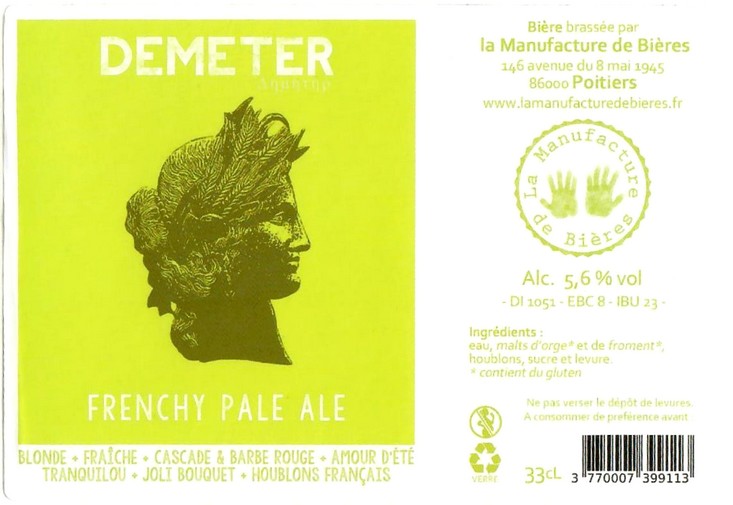 Etiquette BRASSERIE LA MANUFACTURE DE BIERES 05