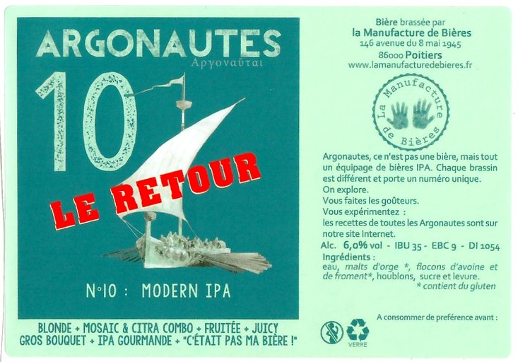 Etiquette BRASSERIE LA MANUFACTURE DE BIERES 06