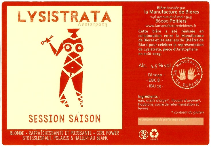 Etiquette BRASSERIE LA MANUFACTURE DE BIERES 14