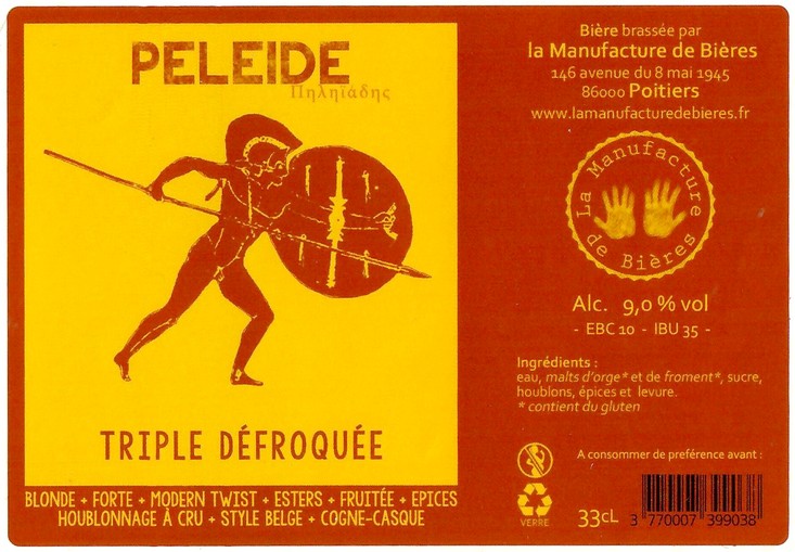 Etiquette BRASSERIE LA MANUFACTURE DE BIERES 15