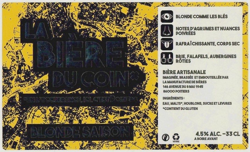 Etiquette BRASSERIE LA MANUFACTURE DE BIERES 19