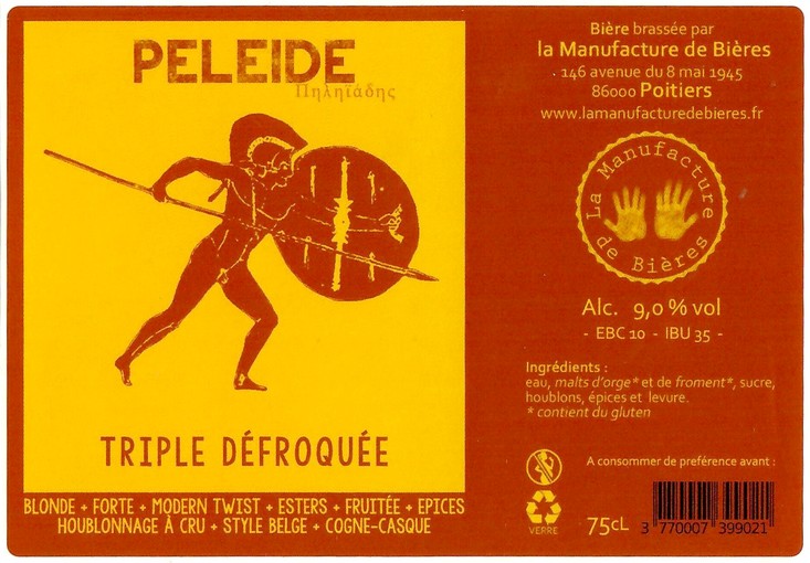 Etiquette BRASSERIE LA MANUFACTURE DE BIERES 27