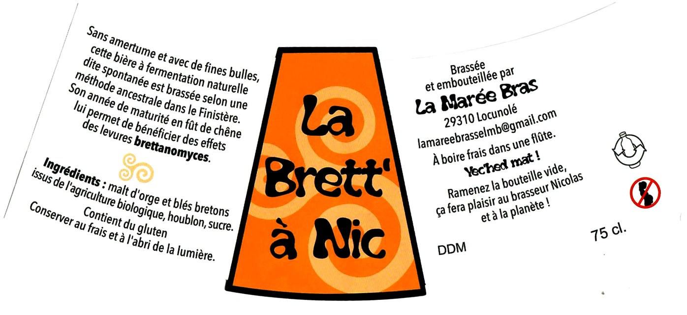etiquette BRASSERIE LA MAREE BRAS 01