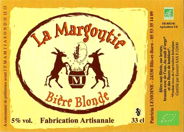 etiquette BRASSERIE LA MARGOUTIE 26