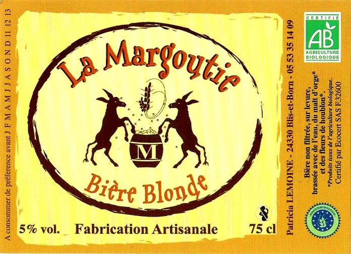 etiquette BRASSERIE LA MARGOUTIE 27