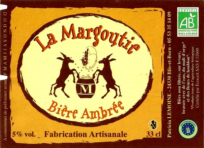 etiquette BRASSERIE LA MARGOUTIE 29