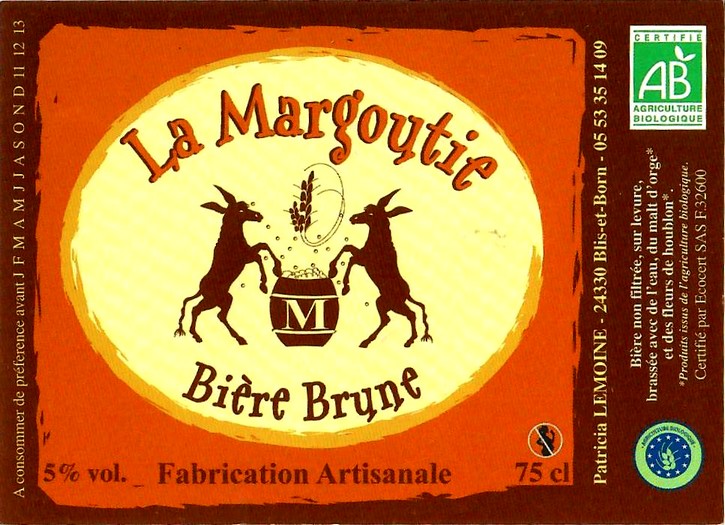 etiquette BRASSERIE LA MARGOUTIE 33