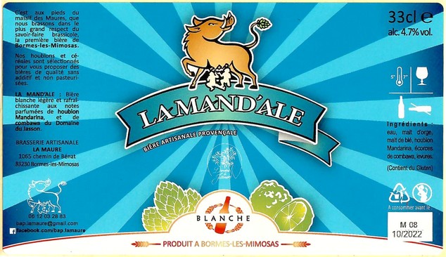 Etiquette BRASSERIE LA MAURE 02