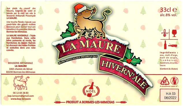 Etiquette BRASSERIE LA MAURE 07