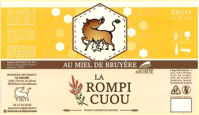 Etiquette BRASSERIE LA MAURE 09