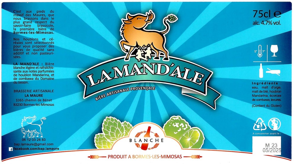 Etiquette BRASSERIE LA MAURE 12