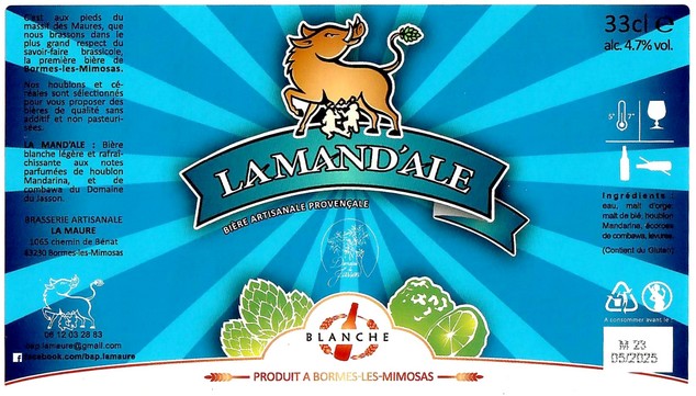 Etiquette BRASSERIE LA MAURE 16