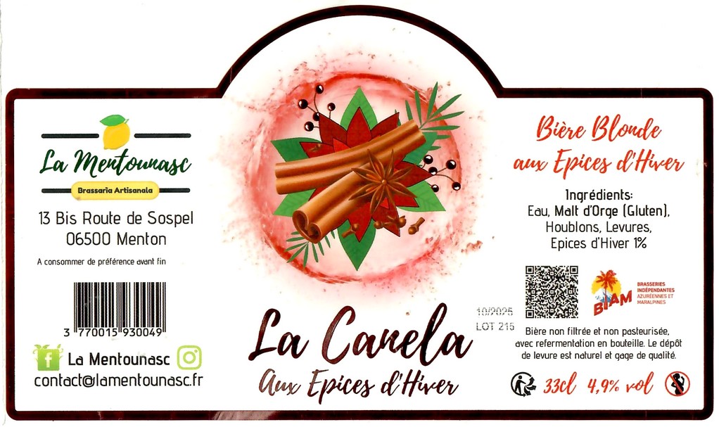 Etiquette BRASSERIE LA MENTOUNASC 08