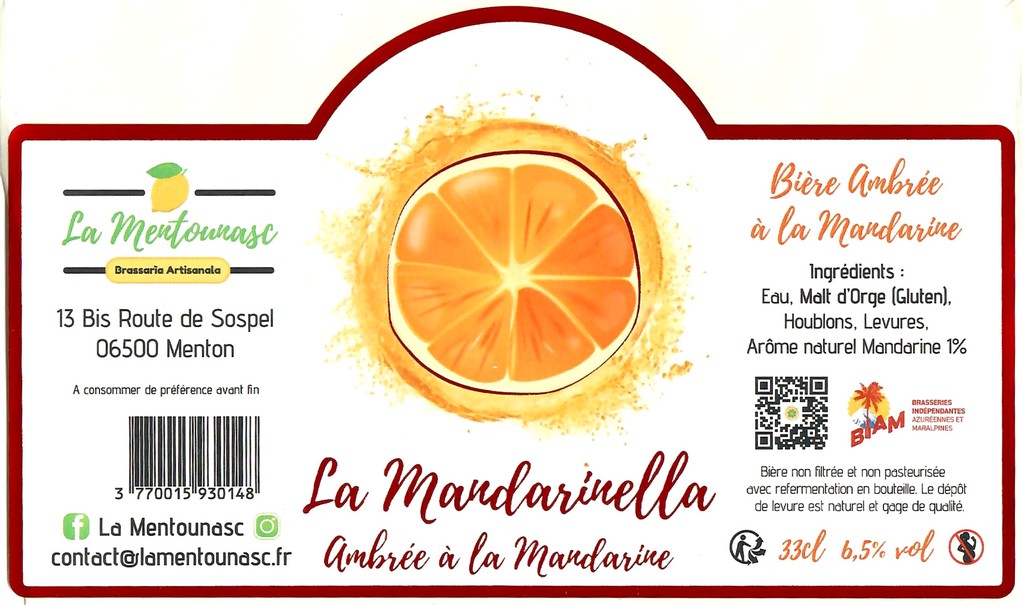 Etiquette BRASSERIE LA MENTOUNASC 11