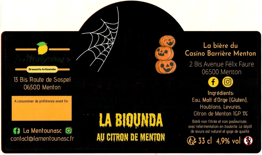 Etiquette BRASSERIE LA MENTOUNASC 13