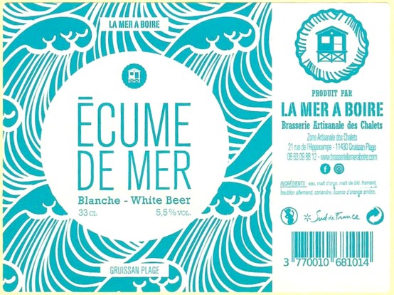 Etiquette BRASSERIE LA MER A BOIRE 20