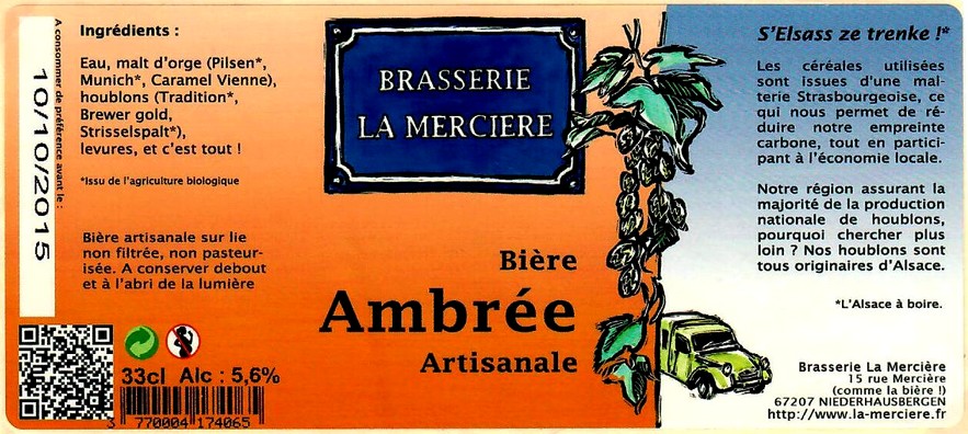 etiquette BRASSERIE LA MERCIERE 09