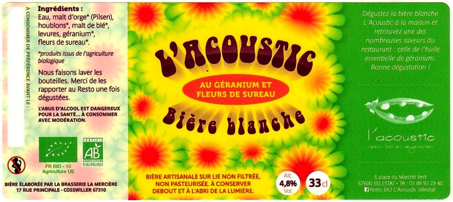 etiquette BRASSERIE LA MERCIERE 26