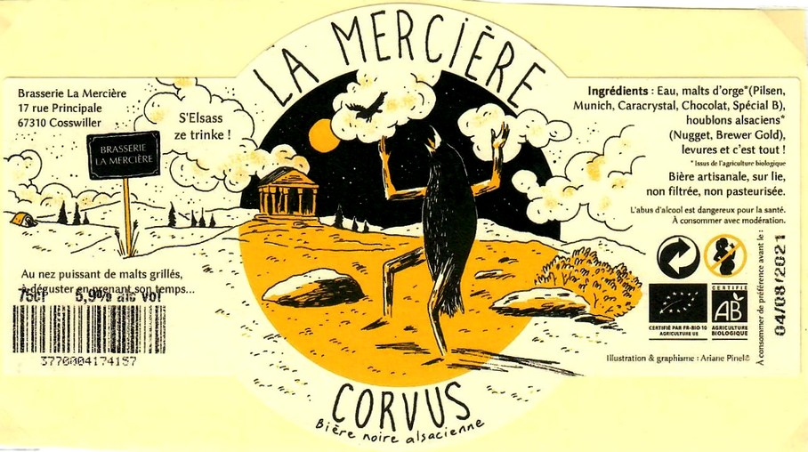 etiquette BRASSERIE LA MERCIERE 30