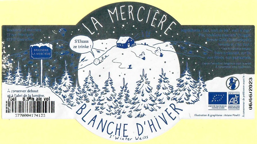 Etiquette BRASSERIE LA MERCIERE 35