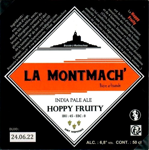 Etiquette BRASSERIE LA MONTMACH' 03