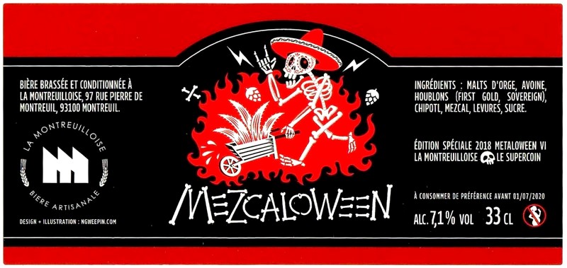 Etiquette BRASSERIE LA MONTREUILLOISE 17