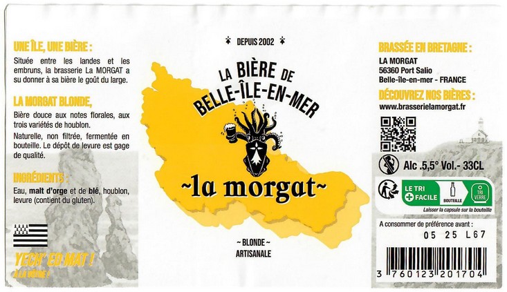 Etiquette BRASSERIE LA MORGAT 08