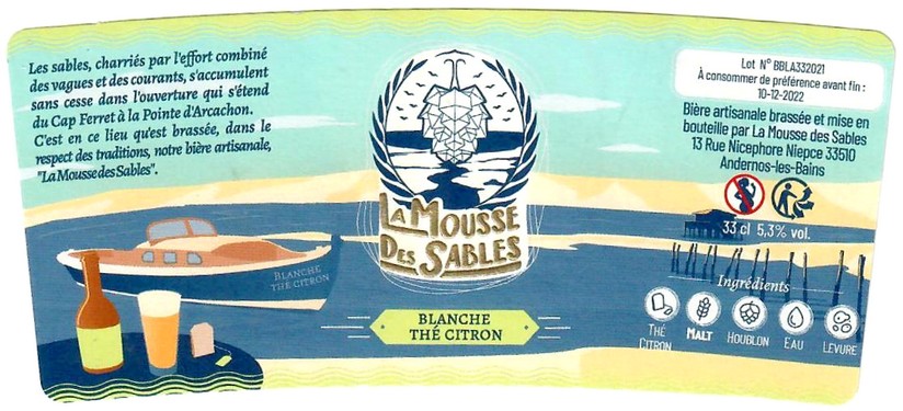 Etiquette BRASSERIE LA MOUSSE DES SABLES 03