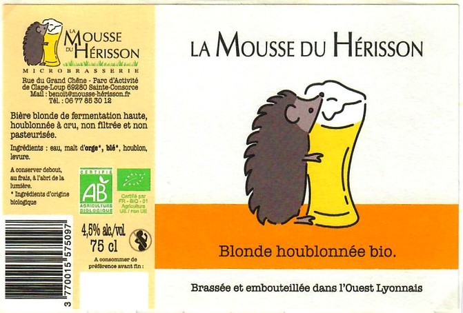 Etiquette BRASSERIE LA MOUSSE DU HERISSON 04