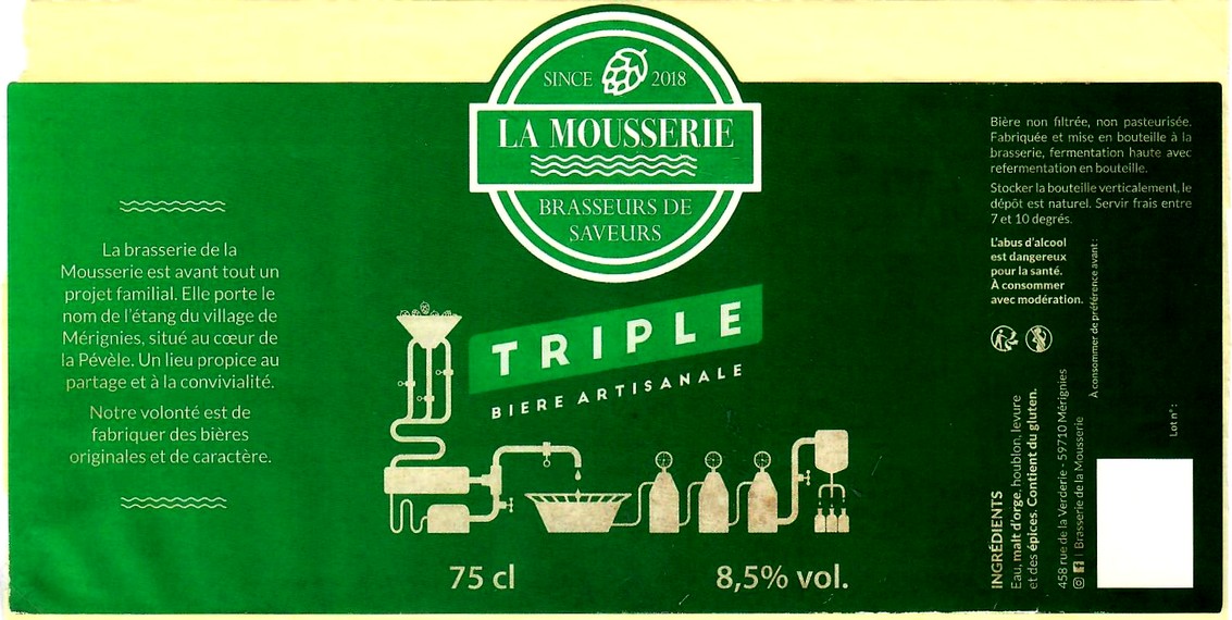 etiquette BRASSERIE LA MOUSSERIE 06